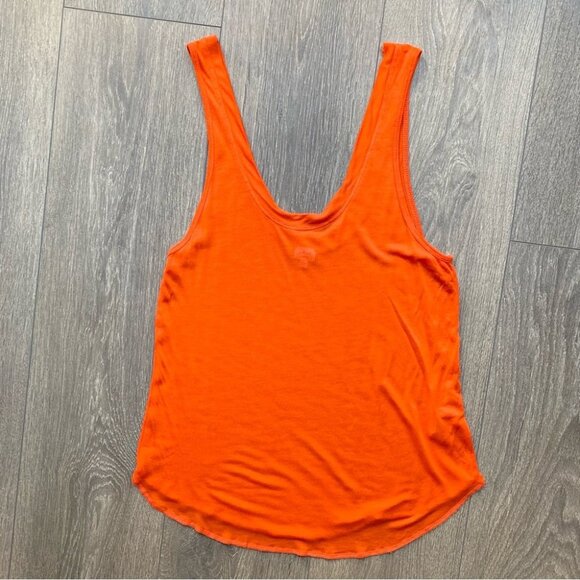 Aritzia Wilfred Women's Tank Top Cropped Sleeveless Bright Orange Size XS - Picture 12 of 13